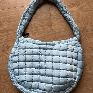 Othr Quilted Sky Blue Hobo Bag
